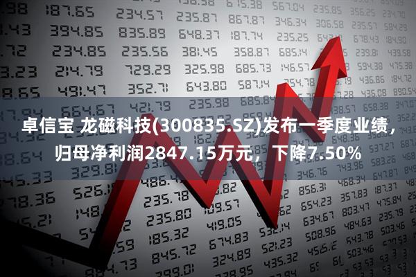 卓信宝 龙磁科技(300835.SZ)发布一季度业绩，归母净利润2847.15万元，下降7.50%