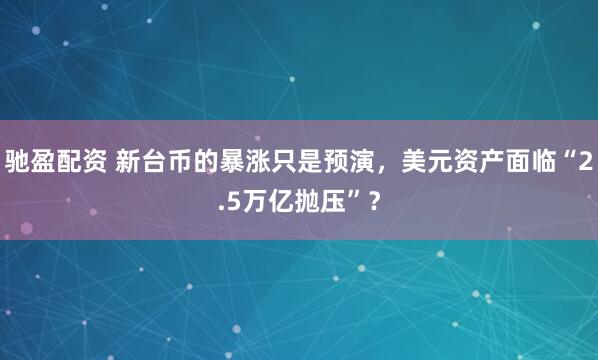 驰盈配资 新台币的暴涨只是预演，美元资产面临“2.5万亿抛压”？